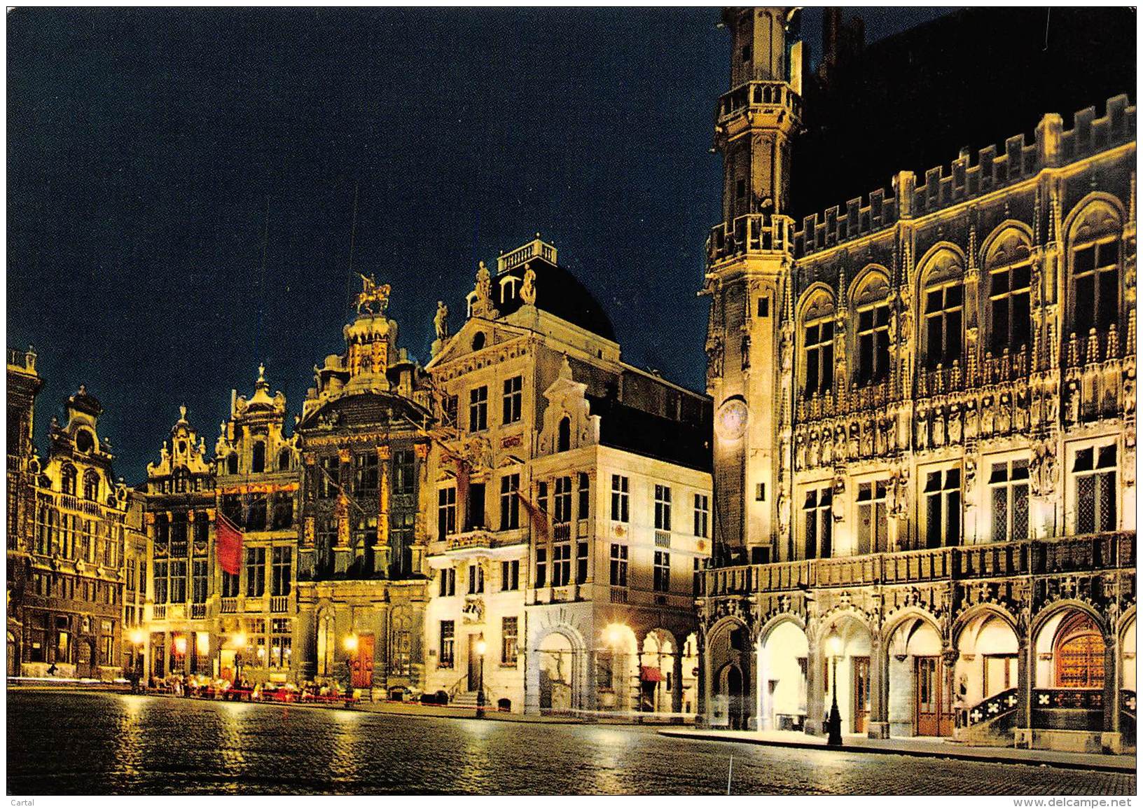CPM - BRUXELLES - Hôtel De Ville, L'Etoile, Le Cygne, L'Arbre D'Or - Bruxelles La Nuit
