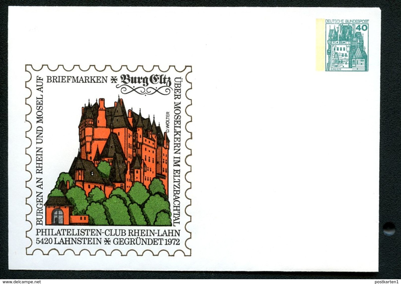 Bund PU110 B2/010 Privat-Umschlag BURG ELTZ ** 1979 - Enveloppes Privées - Neuves