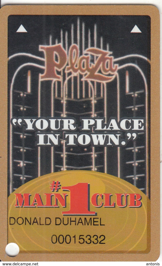 USA - Plaza Casino, Member Card, Used - Casino Cards