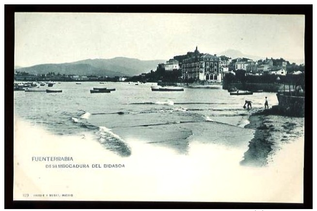 FUENTERRABIA - Desembocadura Del Bidasoa - (Beau Plan Animé) - CP Très Ancienne, Vers 1900. - Guipúzcoa (San Sebastián)