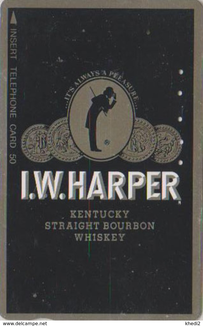 Télécarte Japon / 110-011 - ALCOOL WHISKY BOURBON USA - I.W. HARPER  ** Piece Monnaie Coin  ALCOHOL Japan Phonecard 909 - Food