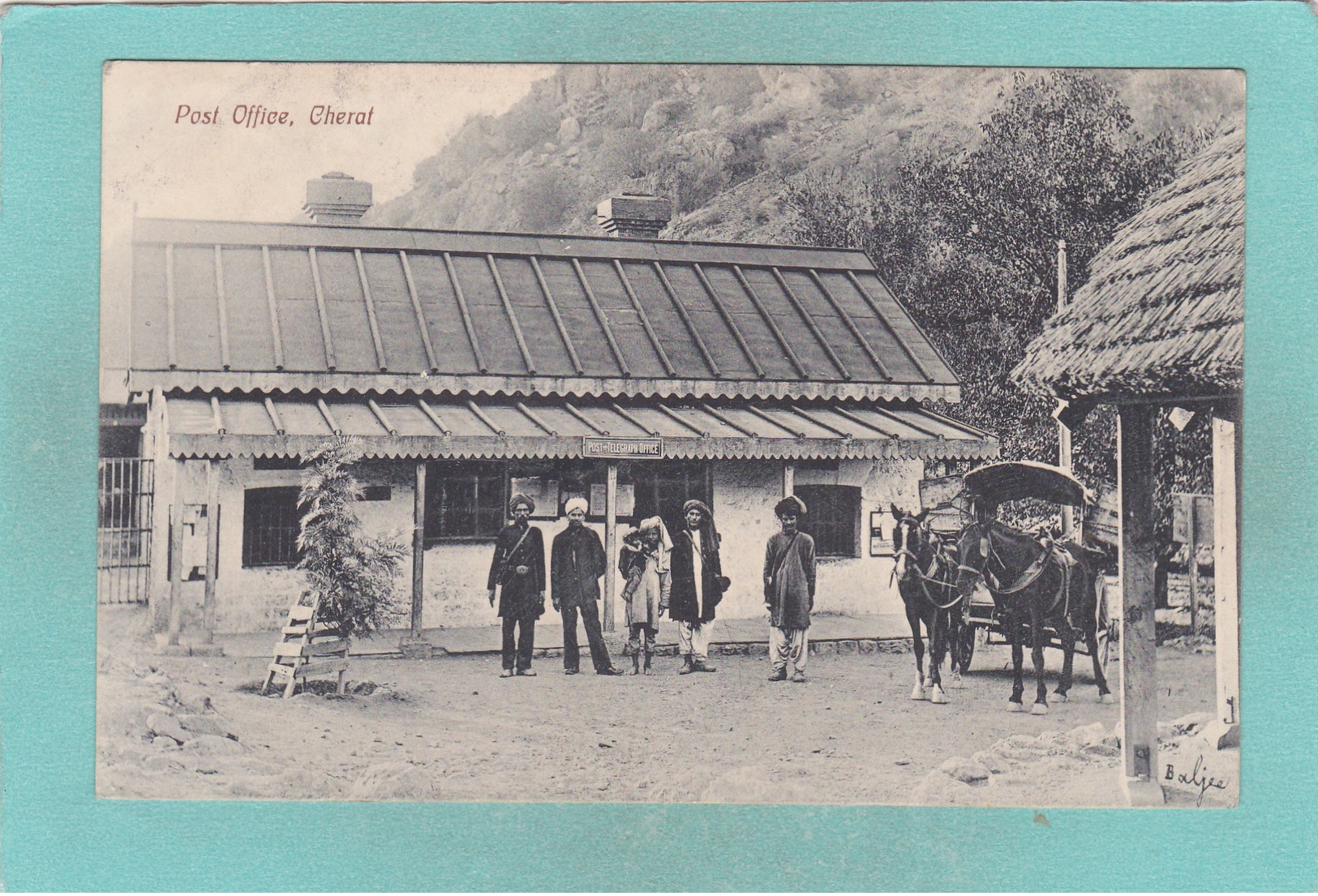 Small Postcard Of Old Post Office,Cherat, Khyber Pakhtunkhwa, Pakistan,Q90. - Pakistan