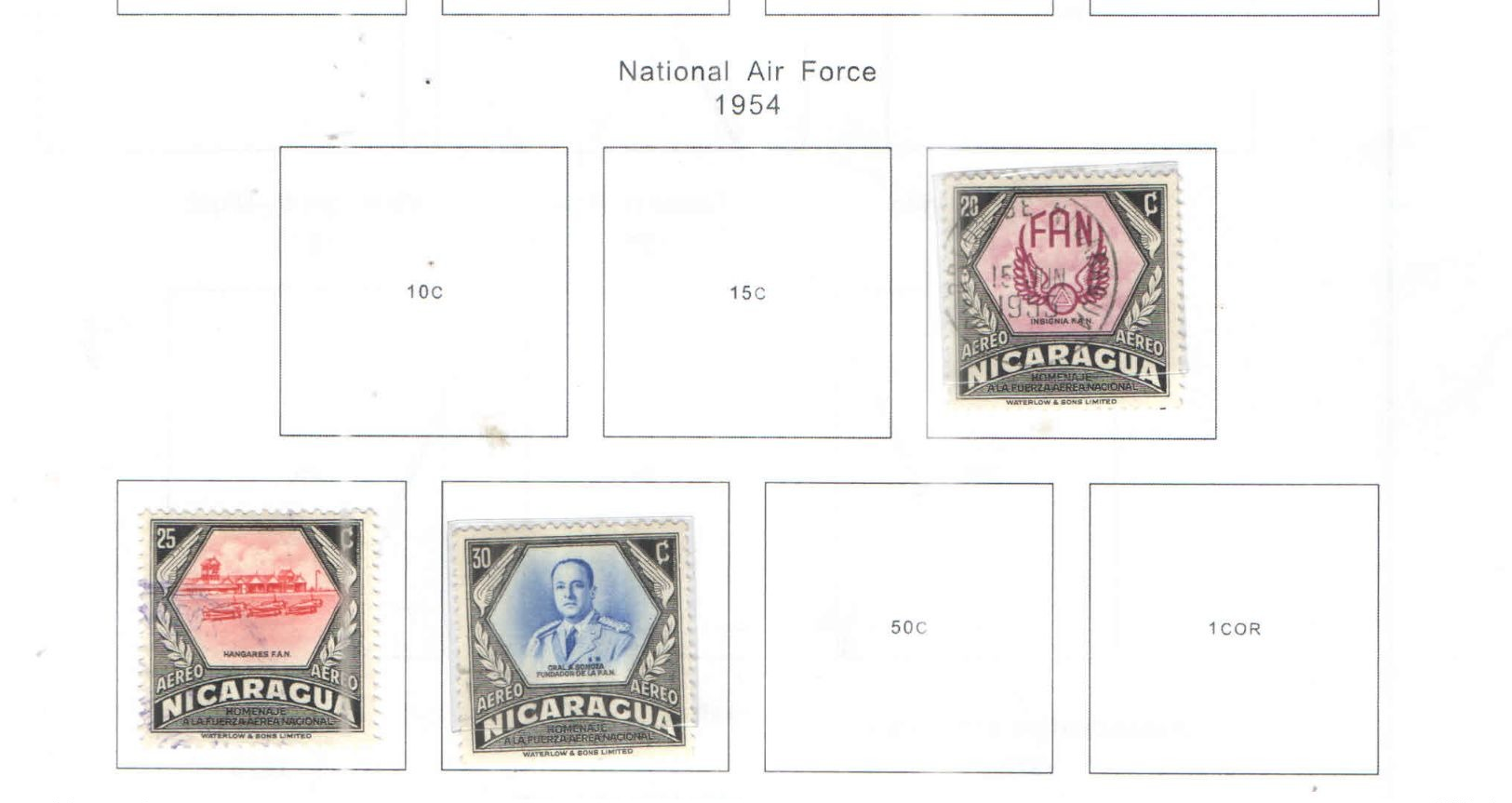 Nicaragua PA 1954 Nat.Air Force Scott.C348+349+350+ Mista  See Scans On Scott.Album - Nicaragua