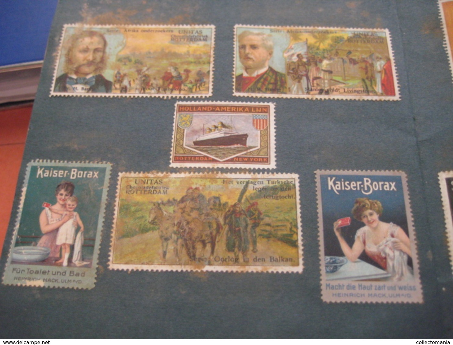 more than 100  PUB advertising poster stamps sluitzegels,small album, all scanned, cinderellas c1910à1920 reklamemarken