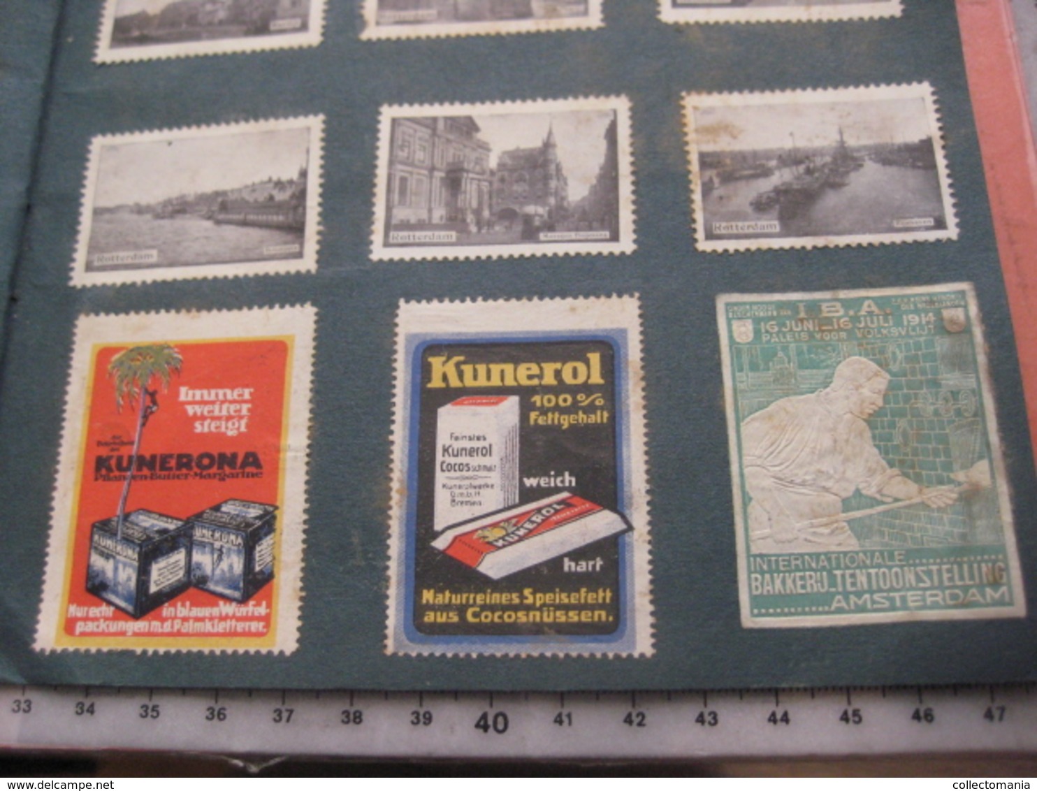 more than 100  PUB advertising poster stamps sluitzegels,small album, all scanned, cinderellas c1910à1920 reklamemarken