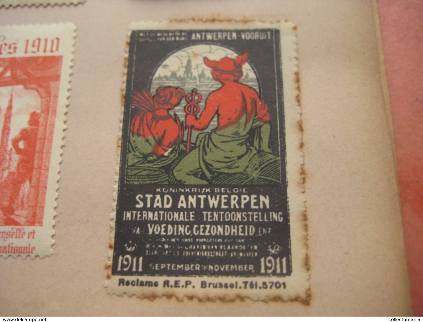 more than 100  PUB advertising poster stamps sluitzegels,small album, all scanned, cinderellas c1910à1920 reklamemarken