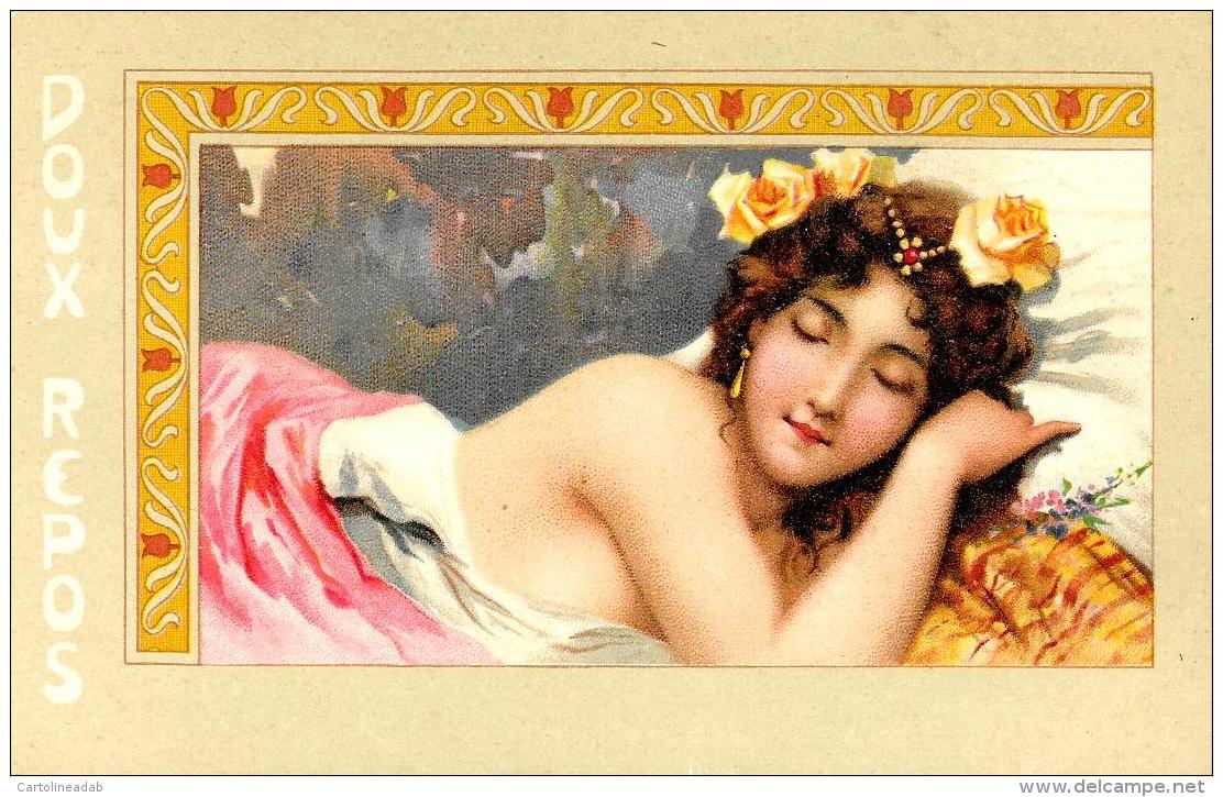 [DC11559] CPA - ART NOUVEAU - DOUX REPOS - DONNA ADDORMENTATA - PERFETTA - Non Viaggiata - Old Postcard - Ohne Zuordnung