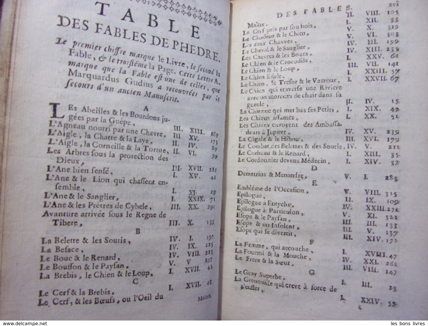 LES FABLES DE PHÈDRE   Affranchi D'Auguste, En Latin & En Français - Jusque 1700