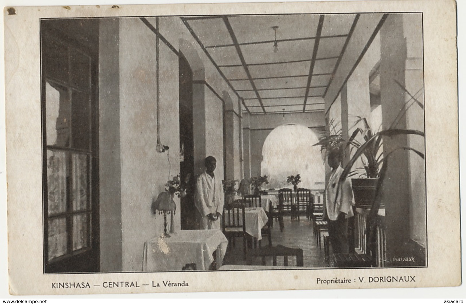 Congo Belge  Kinshasa Central La Veranda Hotel Prop. V. Dorignaux Photo Malvaux - Kinshasa - Leopoldville (Leopoldstadt)