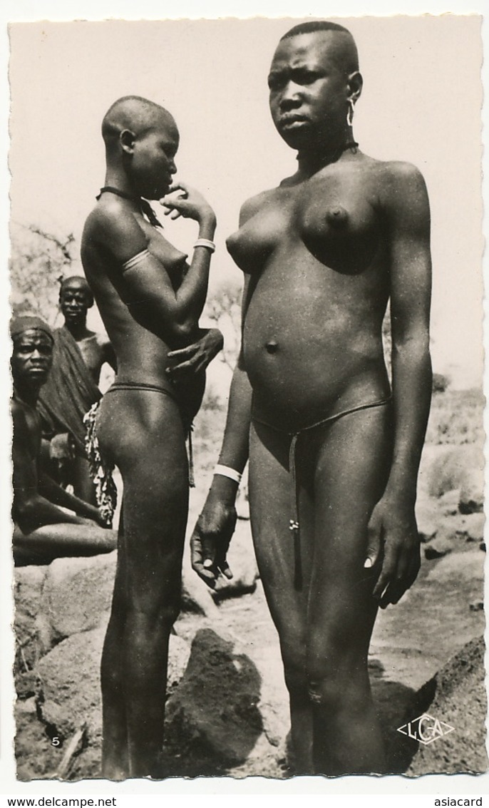 Real Photo 5 Tchad Femmes Sara Nues Region Fort Archambault - Tchad