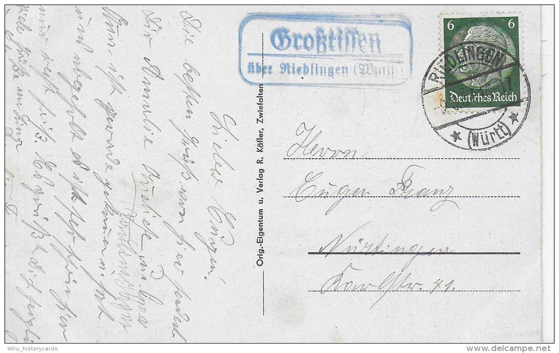 AK 0848  Zwiefalten - OT Stempel Großtissen über Riedlingen Um 1941 - Reutlingen