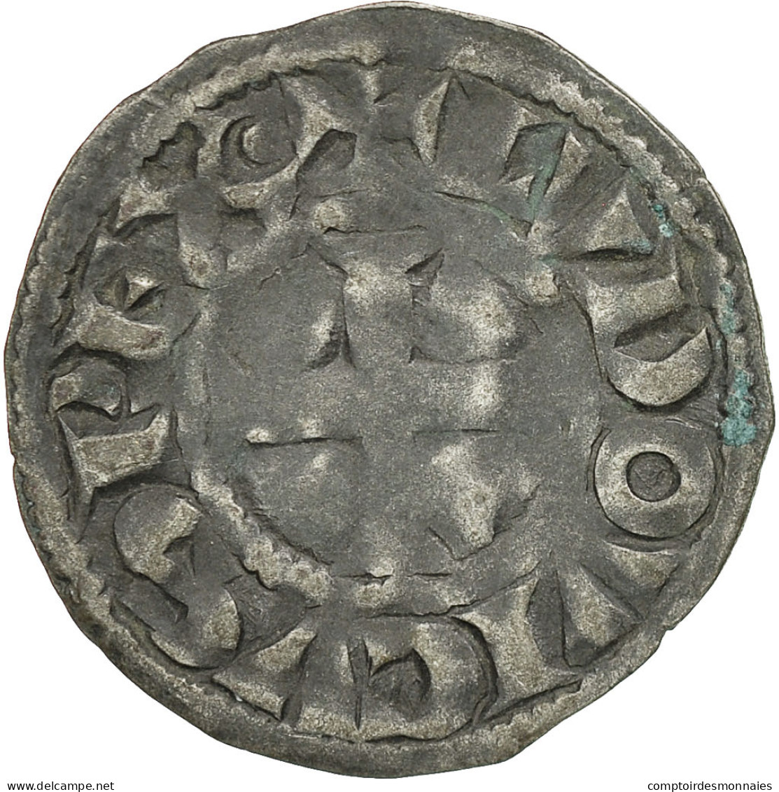 Monnaie, France, Denier Tournois, TB+, Billon, Duplessy:188 - 1223-1226 Louis VIII Le Lion