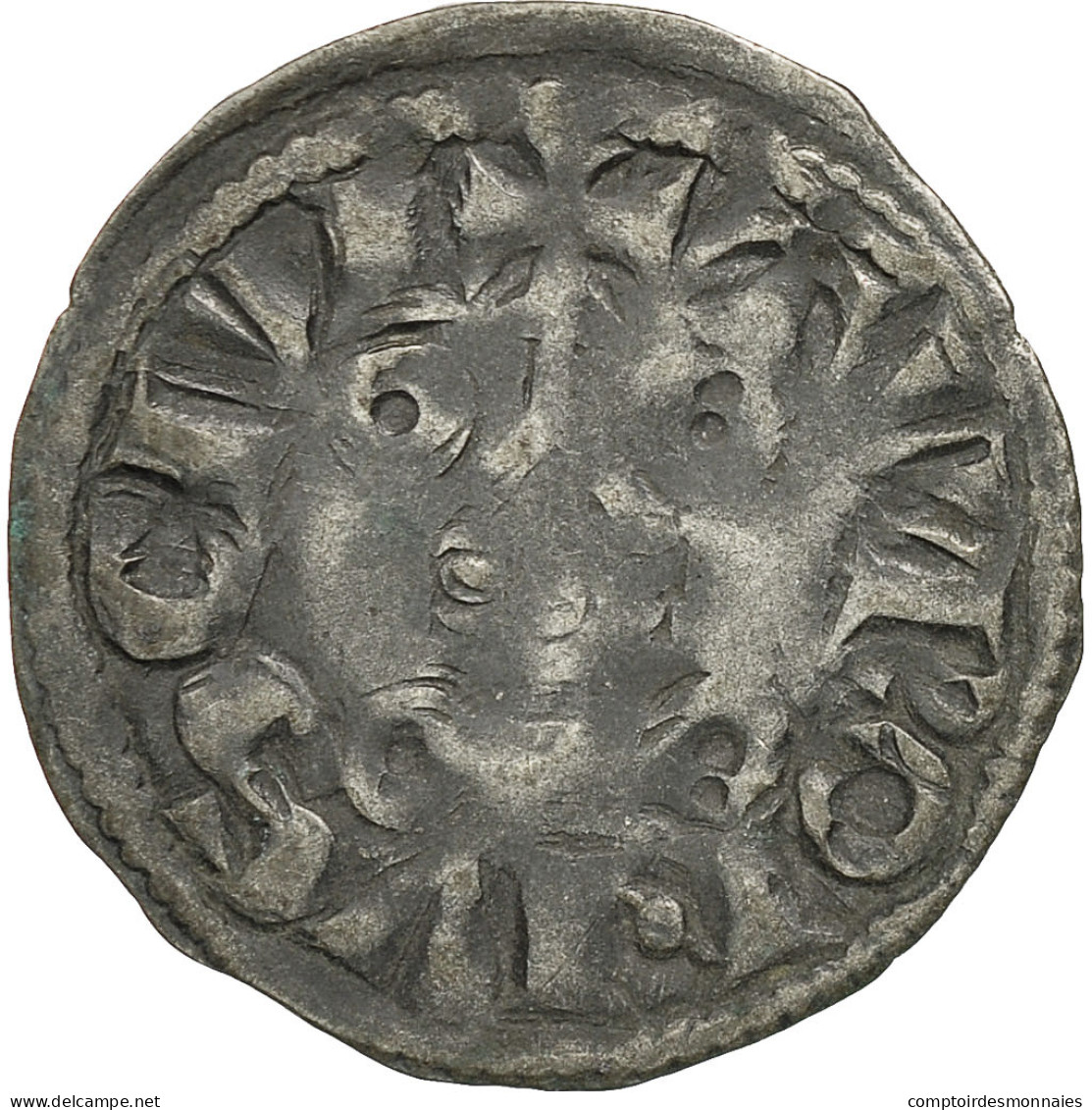 Monnaie, France, Denier Tournois, TB+, Billon, Duplessy:188 - 1223-1226 Louis VIII The Lion