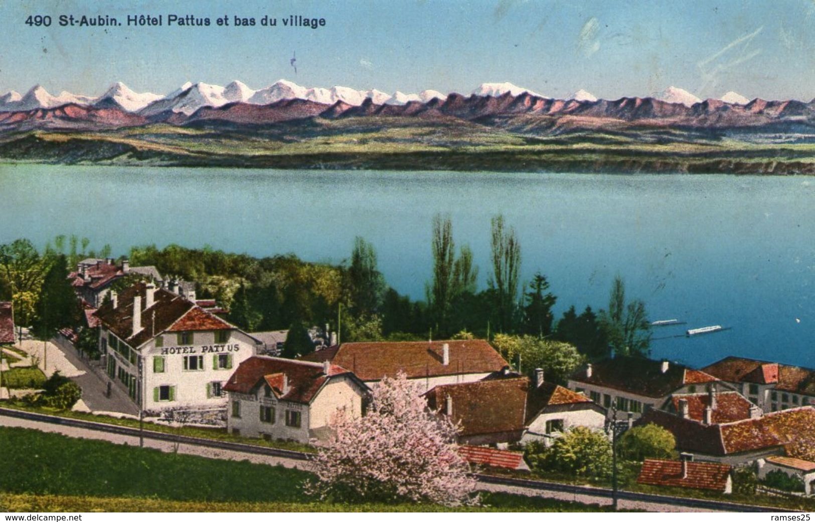 (60) CPA  Saint Aubin  Hotel Pattus Et Bas Du Village    (Bon Etat) - Saint-Aubin/Sauges