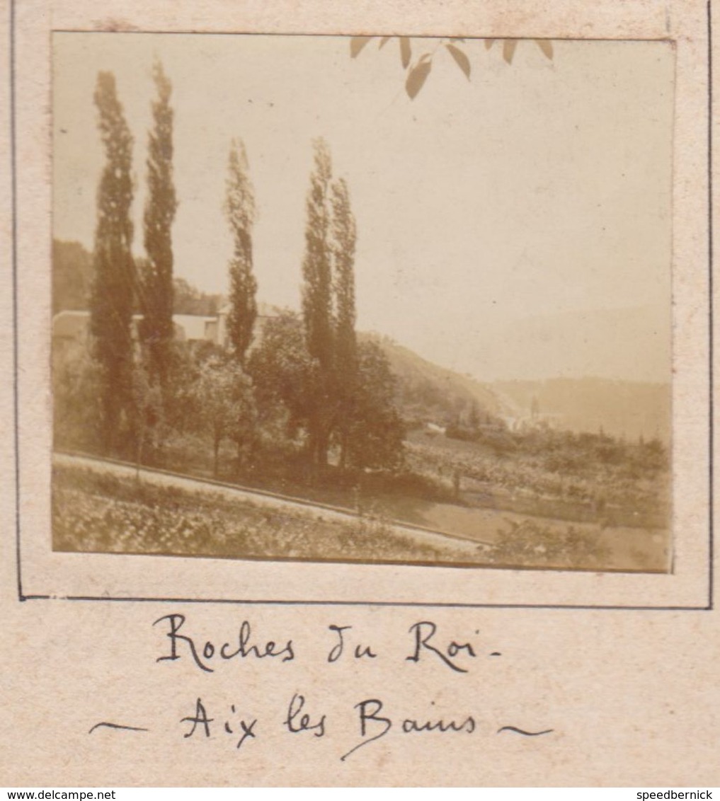 H8 Photo Stéreoscopique Recto-verso -vers 1900 AIX Les BAINS Roches Roi GENEVE Monument Brunswick Suisse - Photos Stéréoscopiques