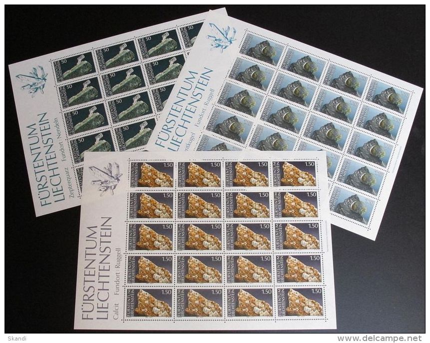 LIECHTENSTEIN 1989 Mi-Nr. 981/83 KLEINBÖGEN ** MNH - Blocchi & Fogli