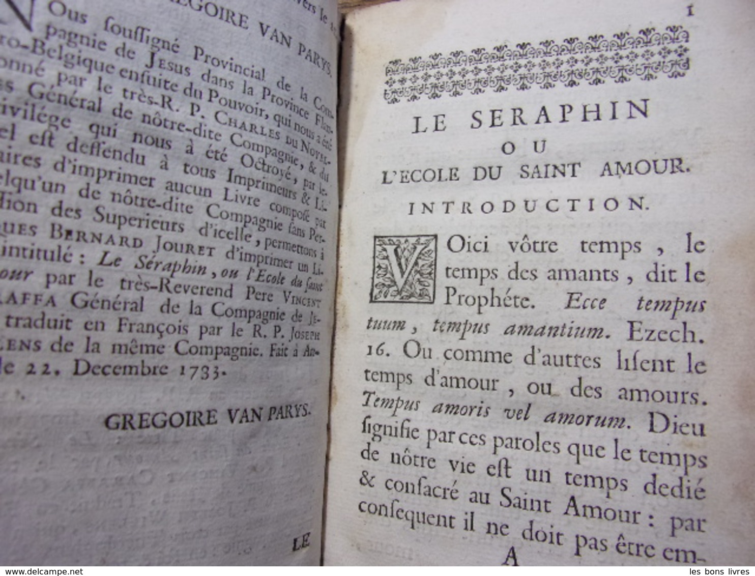 LE SÉRAPHIN Ou L'école De Saint Amour. Vincent Caraffa - 1701-1800