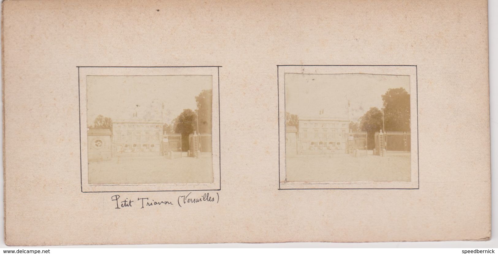 H13 Photo Stéréoscopique Recto-verso -vers 1900 Chateau Versailles France Petit Trianon - Photos Stéréoscopiques