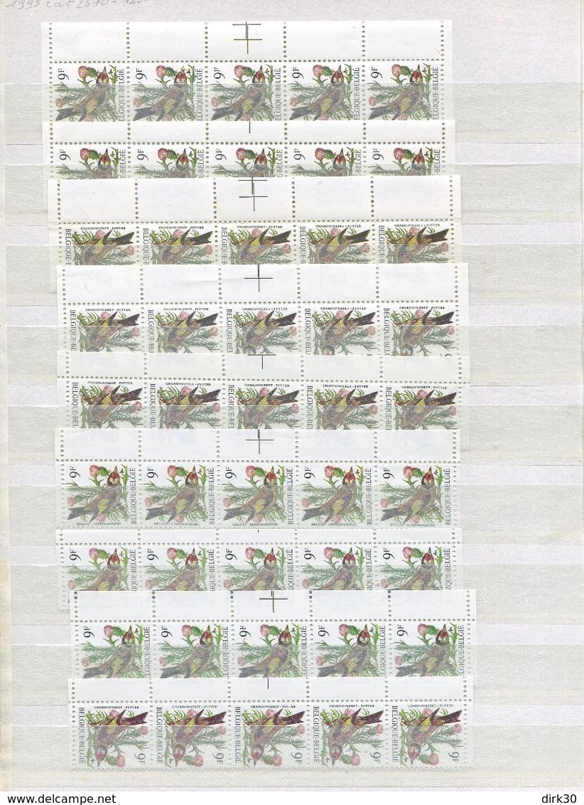 Belgie Andre Buzin Birds ROTAFOLIO Studie Op De Rand-tandingen En Nuances + Paskruis Faciale 710fr / 17.60€ (7 Scans) - 1985-.. Oiseaux (Buzin)
