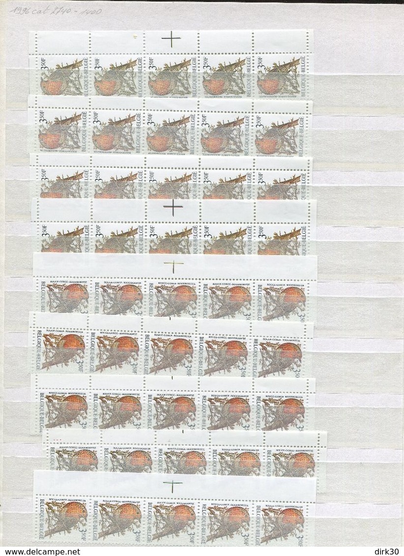 Belgie Andre Buzin Birds ROTAFOLIO Studie Op De Rand-tandingen En Nuances + Paskruis Faciale 710fr / 17.60€ (7 Scans) - 1985-.. Vogels (Buzin)