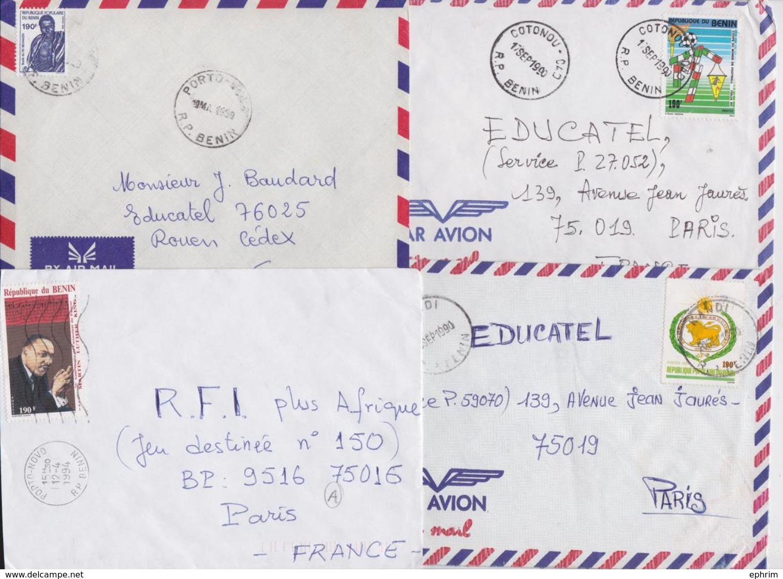 BENIN - DAHOMEY - Lot De 20 Enveloppes Timbrées - Timbres - Lettres - Cover Mail - Stamps - Letters - Benin – Dahomey (1960-...)