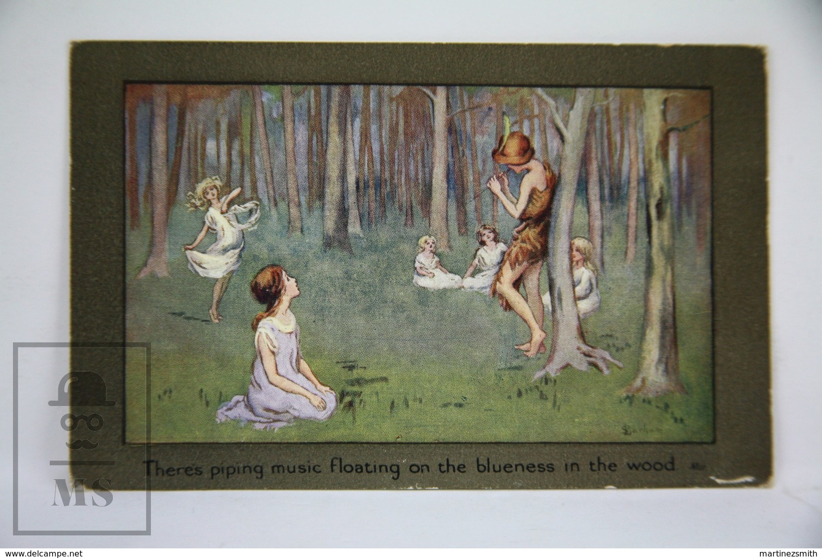 Old Illustrated Postcard - Fairies Singing In The Woods - Posted 1917 - Otros & Sin Clasificación