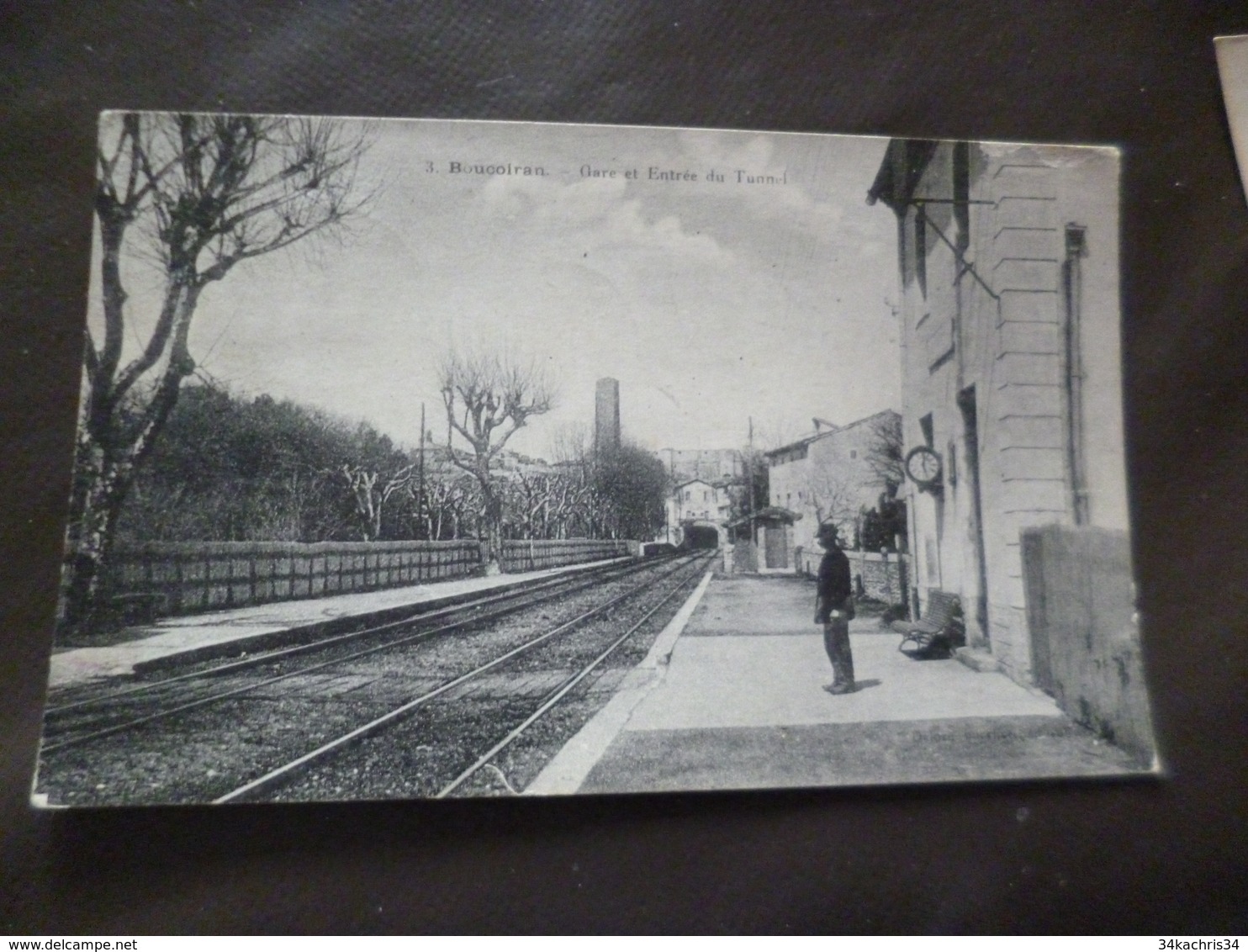 CPA 30 Gard Bourcoiran La Gare Et Entrée Du Tunnel  TBE - Autres & Non Classés