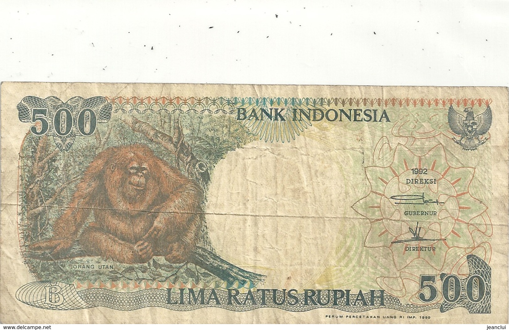 BANK INDONESIA - 500 RUPIAH . 1992 -  N° BQF 409598  . 2 SCANES - Indonesia