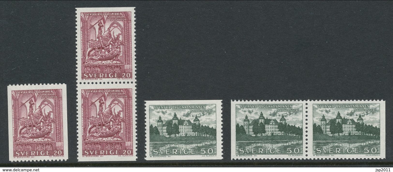 Sweden 1962 Facit # 536-537. Notable Building, MNH (**) - Unused Stamps