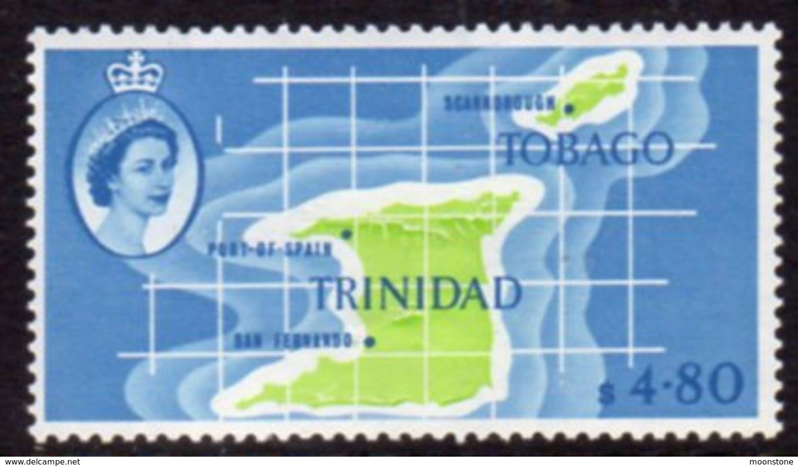 Trinidad And Tobago 1960-7 $4.80 Map Of Islands Definitive, MNH, SG 297 - Trindad & Tobago (...-1961)