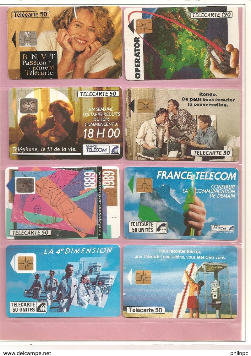 France, Lot de 66 télécartes, Toutes différentes, TB