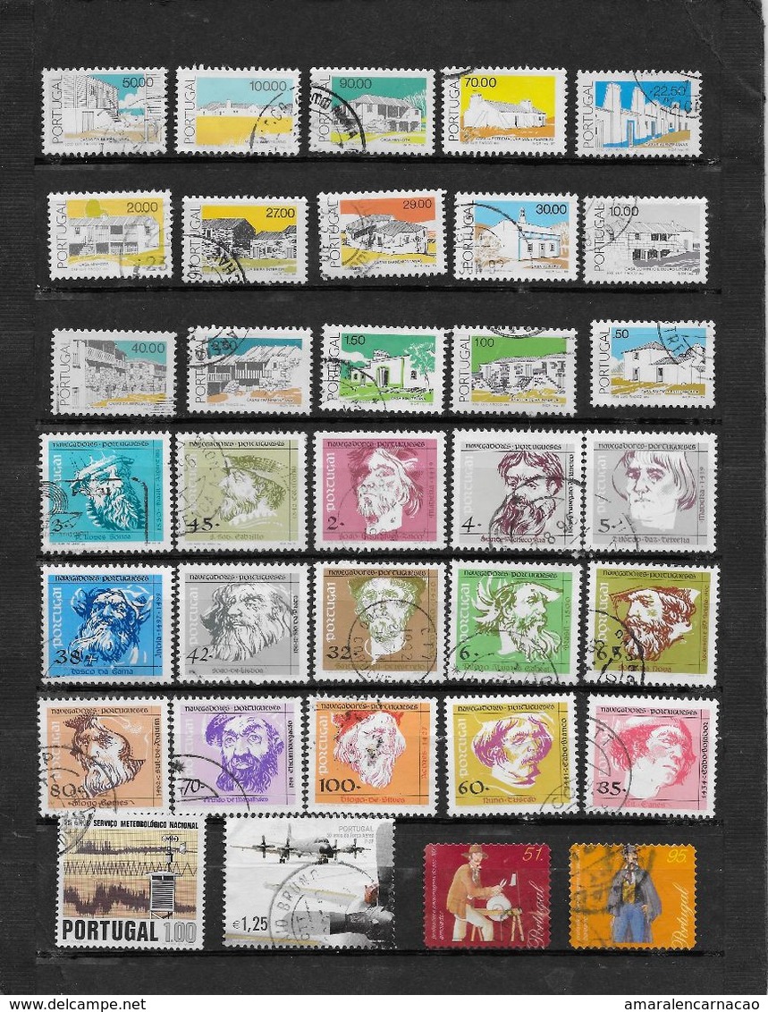 TIMBRES - STAMPS - PORTUGAL - 34 TIMBRES DIVERS OBLITÉRÉS - Autres & Non Classés