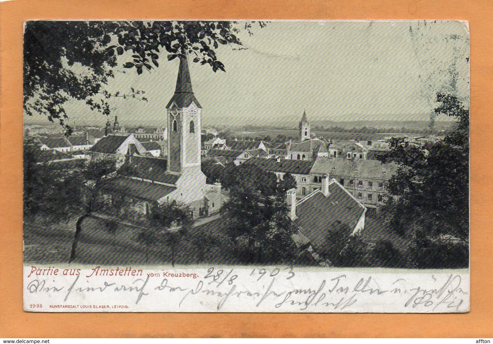 Gruss Aus Amstetten NO 1903 Postcard - Amstetten