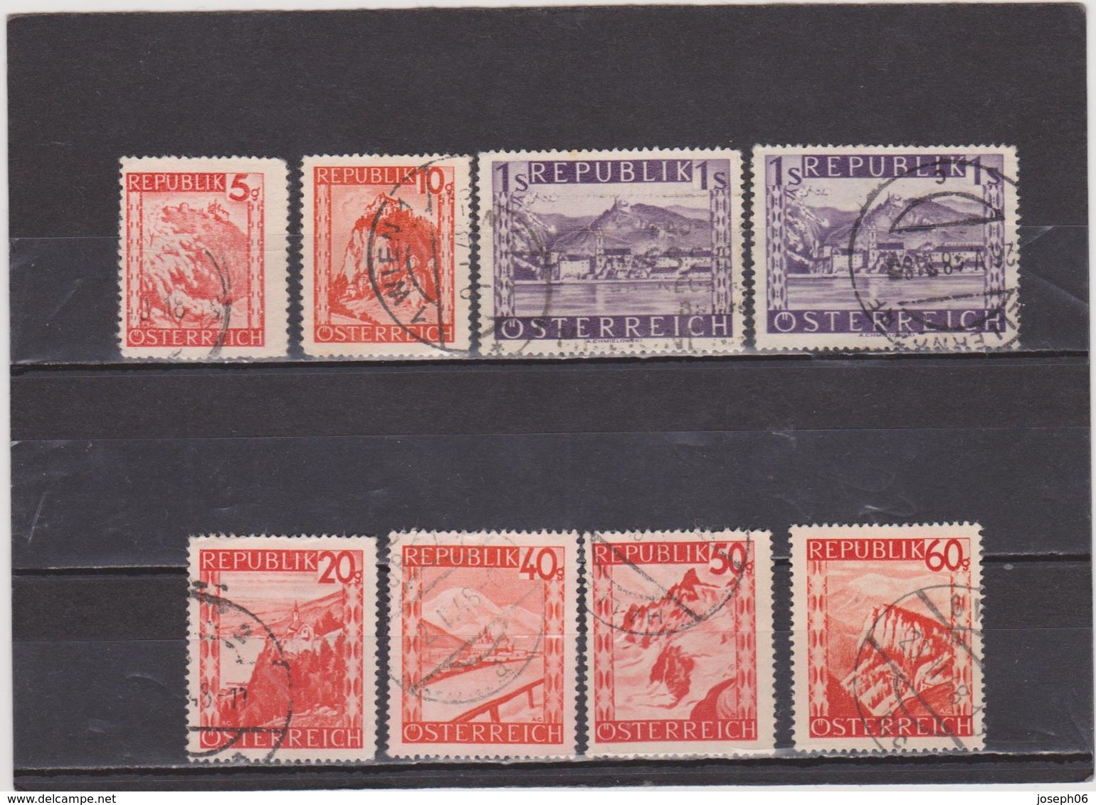 AUTRICHE   1948  Y.T. N° 697  à  711  Incomplet  Oblitéré - Used Stamps