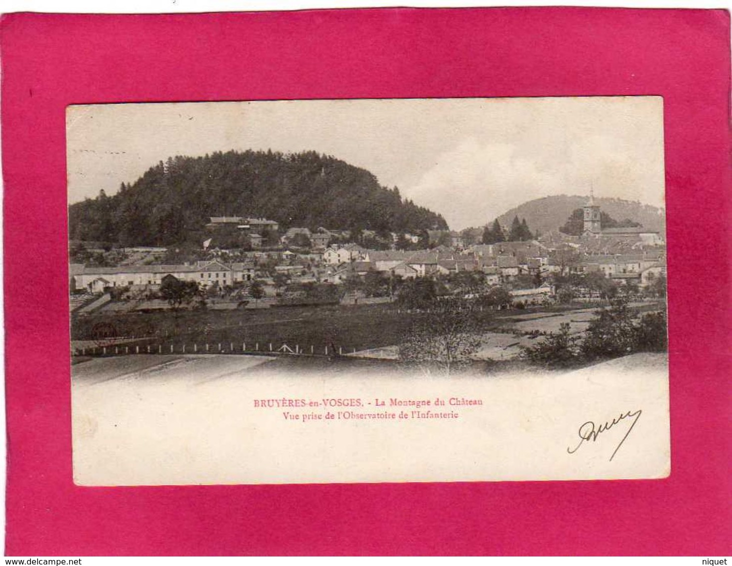88 Vosges, Bruyères-en-Vosges, La Montagne Du Château, Vue Prise De L'Observatoire De L'Infanterie, 1903 - Bruyeres