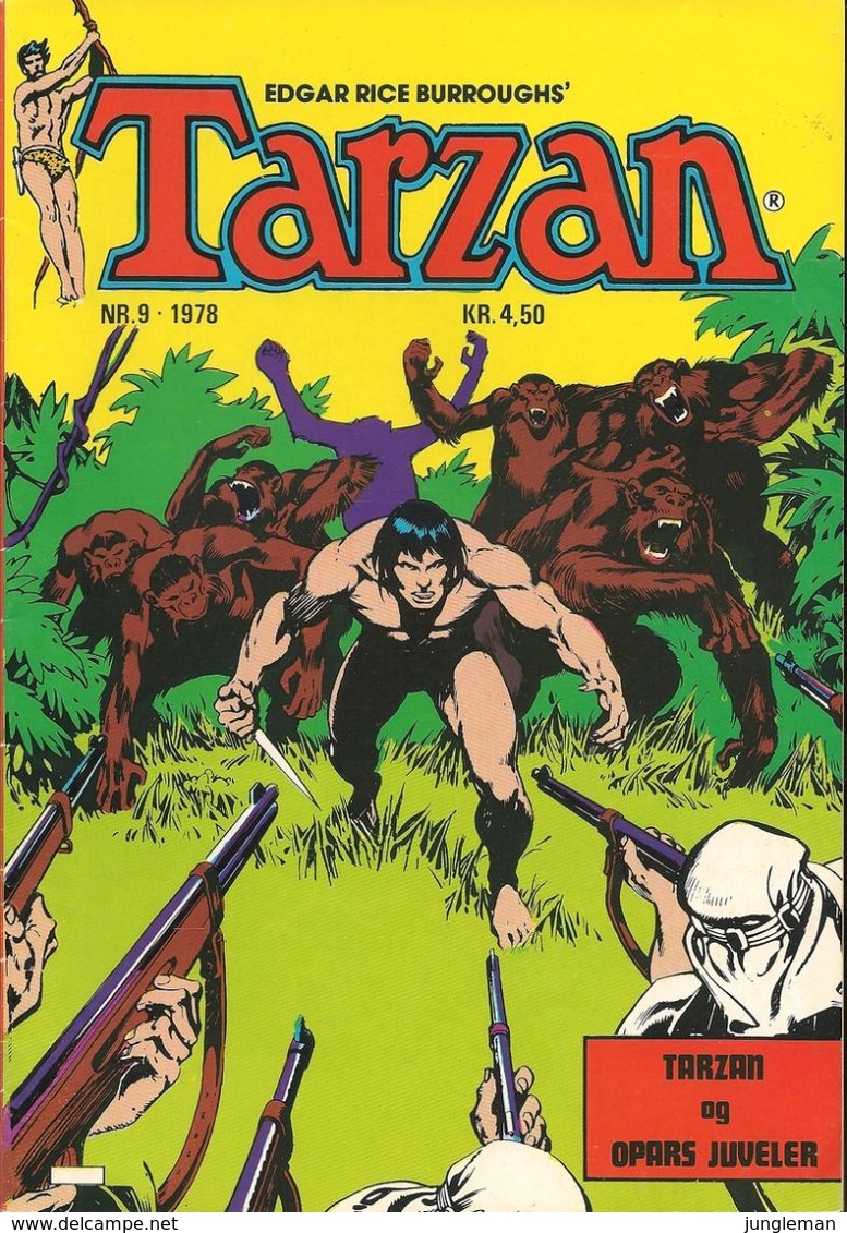 Tarzan Og Opars Juveler - N° 9 (in Danish) Winthers Forlag ApS - 1978 - Limite Neuf - Skandinavische Sprachen