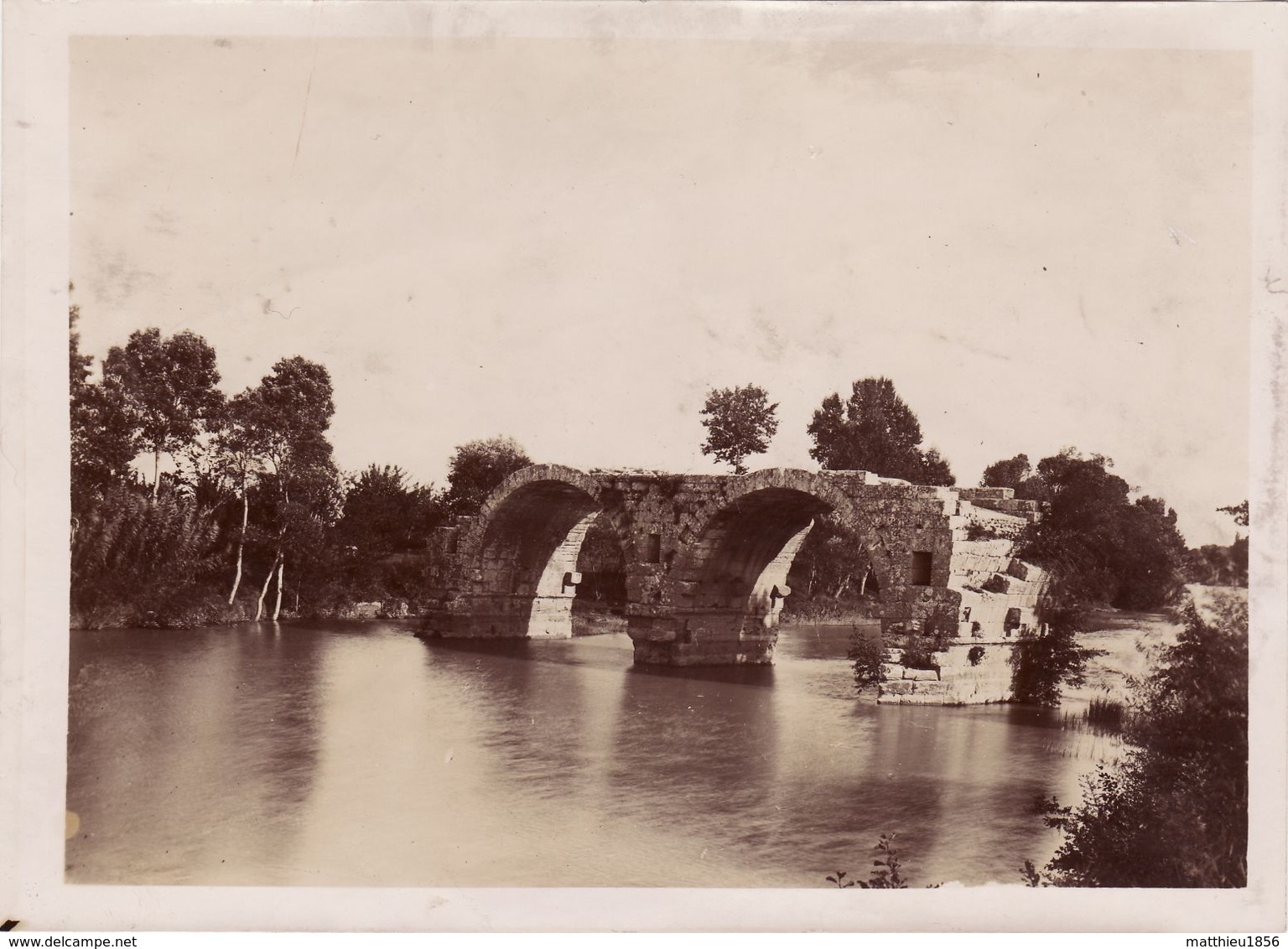 Photo 1898 GALLARGUES-LE-MONTUEUX - Ruines Du Pont Romain Sur Le Vidourle, Pont Ambroix (A188) - Gallargues-le-Montueux