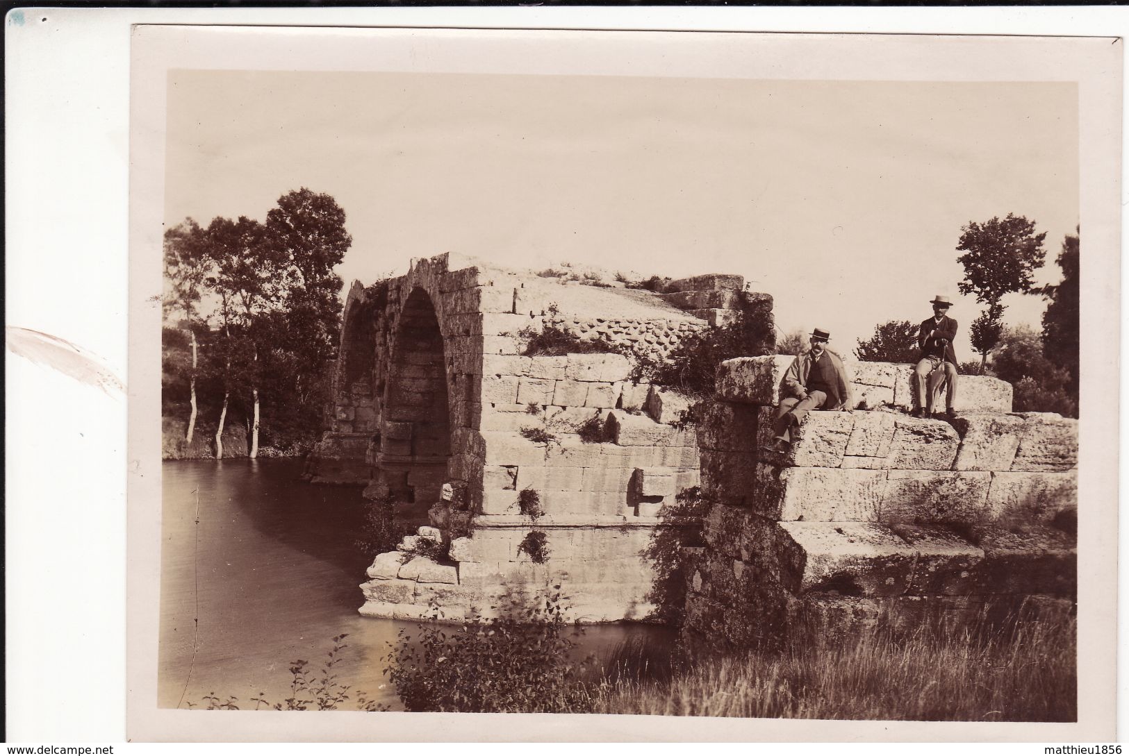 Photo 1898 GALLARGUES-LE-MONTUEUX - Ruines Du Pont Romain Sur Le Vidourle, Pont Ambroix (A188) - Gallargues-le-Montueux