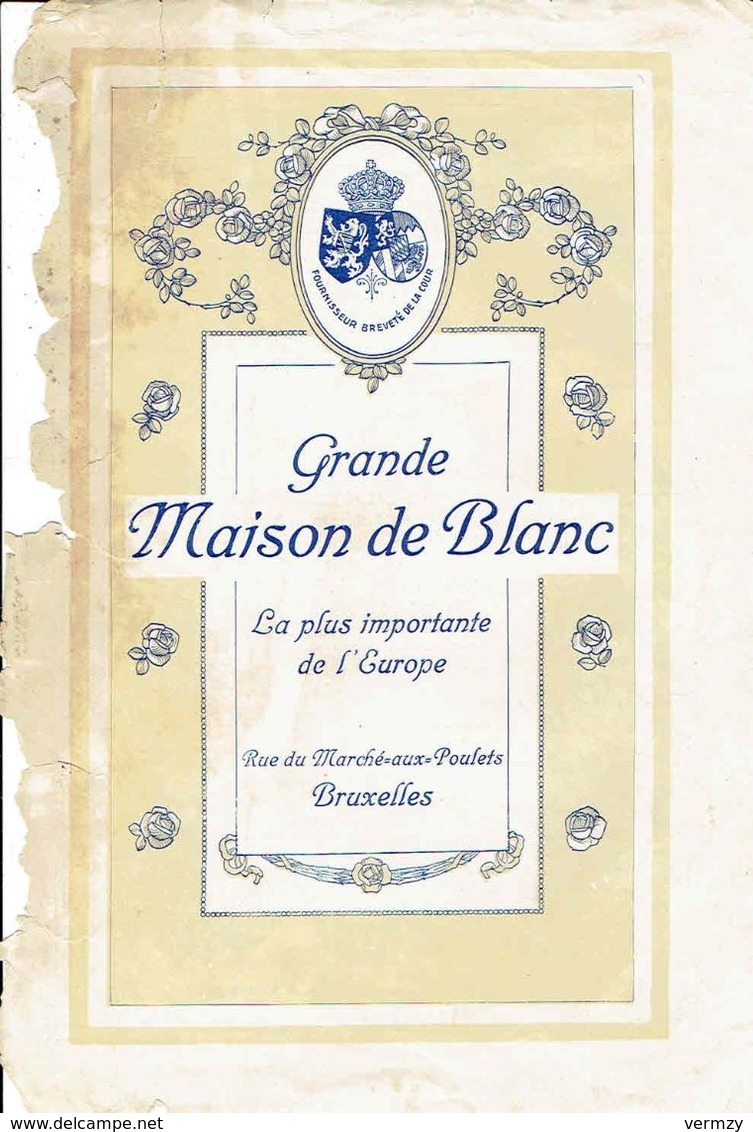 Catalogue " Grande Maison De Blanc " Bruxelles - 25 X 17 Cm - Publicités