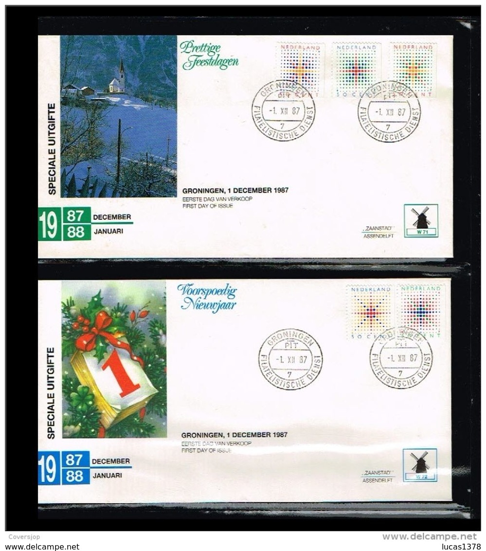 1987 - Netherlands FDC W71/72 - Festivals & Seasonal - Christmas - FDC