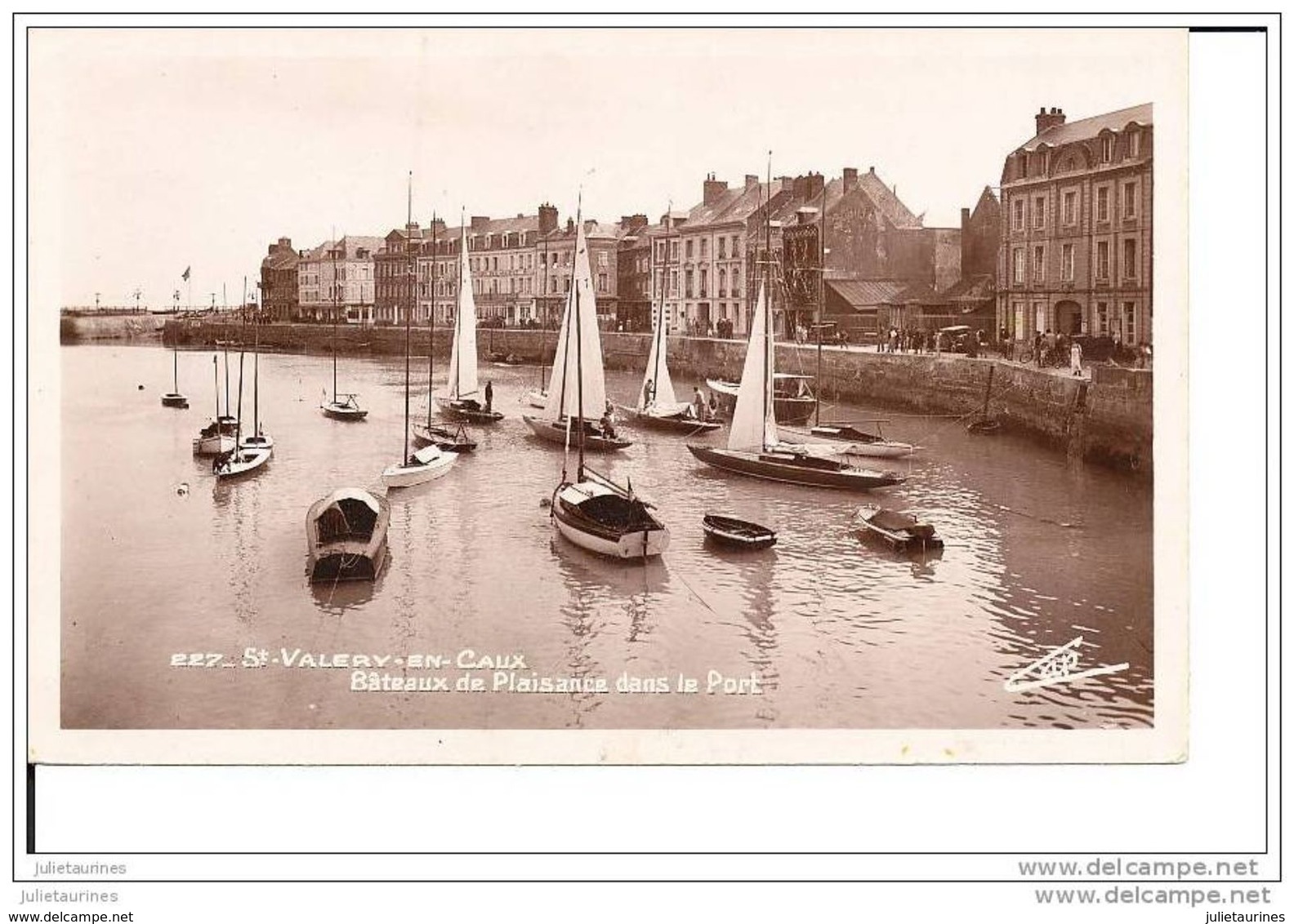 SAINT VALERY EN CAUX BATEAUX DE PLAISANCE DANS LE PORT CPA BON ETAT - Saint Valery En Caux