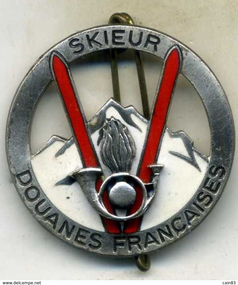 Insigne Douane Française,skieur ___drago - Police & Gendarmerie