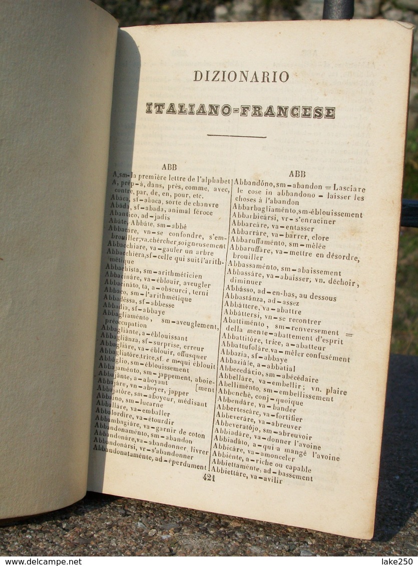 DIZIONARIO TASCABILE  ITALIANO  FRANCESE 1900 - Woordenboeken