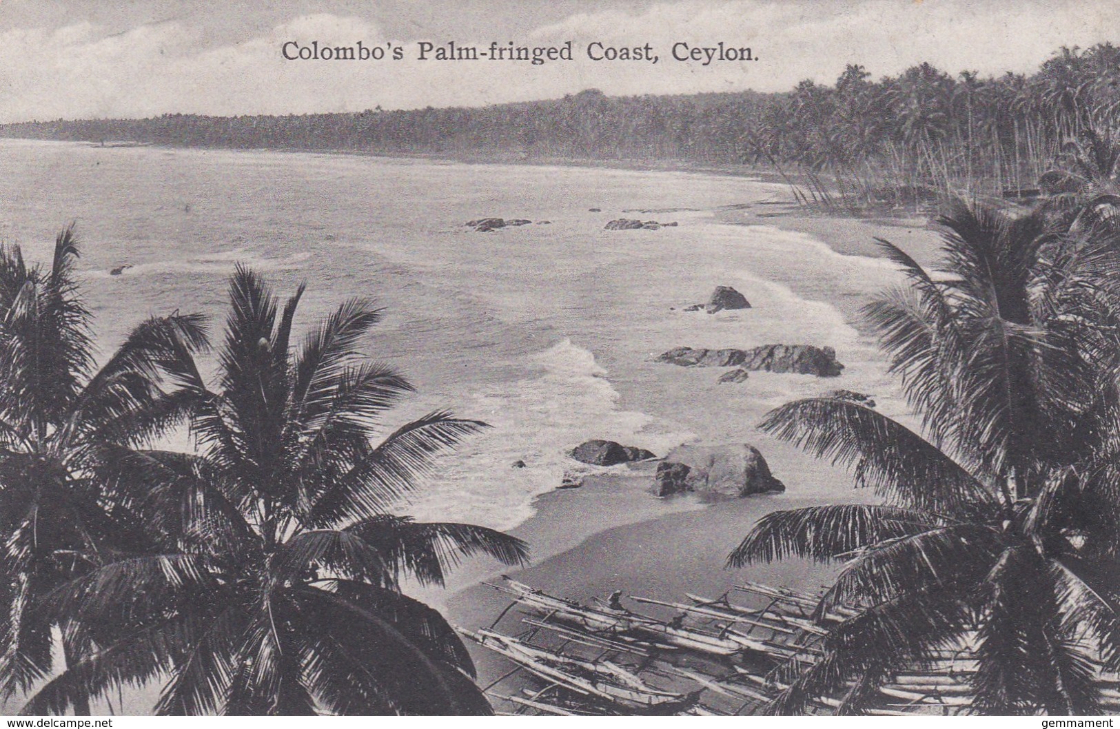 CEYLON - COLOMBO - PALM FRINGED COAST - Sri Lanka (Ceylon)