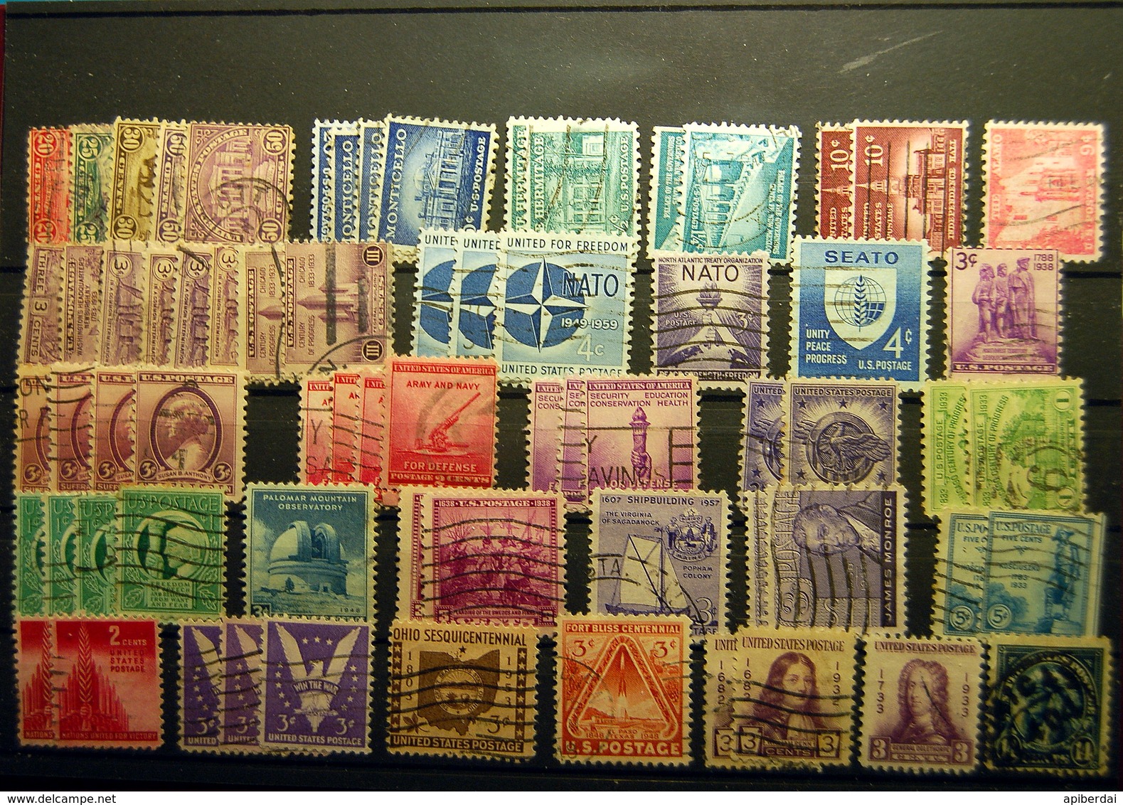 USA - Small Batch Of 68 Stamps Before & After WWII - Sammlungen