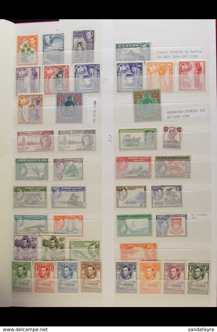 BRITISH COMMONWEALTH KGVI & QEII FINE MINT RANGES In A Stockbook, Seems To Be All Different, Inc Ceylon 1938-49 2c Perf  - Andere & Zonder Classificatie