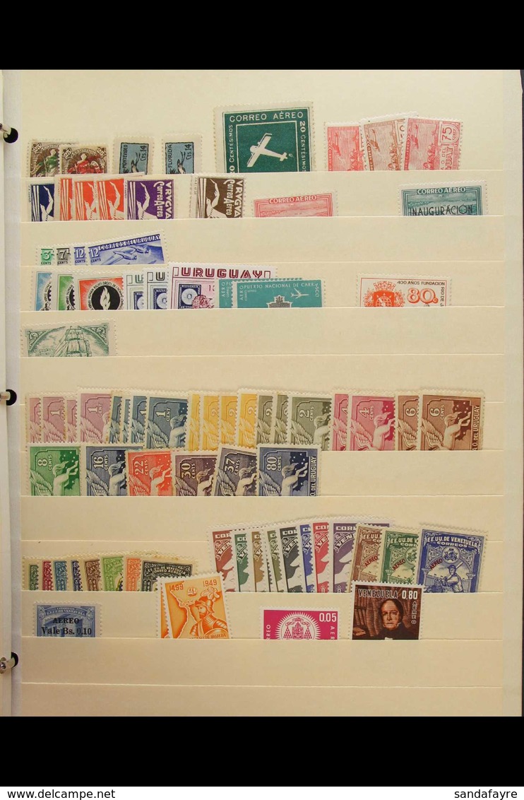 LATIN AMERICA AIR POST STAMPS 1920's To 1960's Mint And Never Hinged Mint Accumulation On Stockleaves In A Binder. With  - Autres & Non Classés
