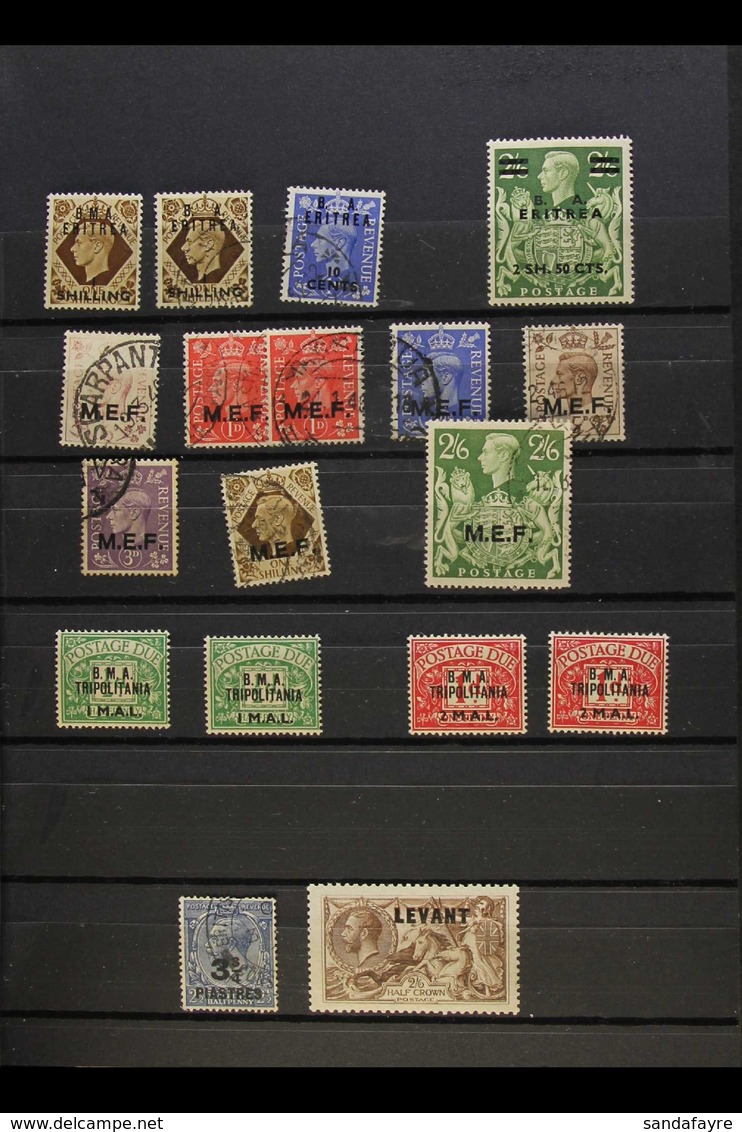 GB OVERPRINTS A Small But Interesting Range In A Stockbook, With Br. Levant Incl. 1921 2s6d Mint, A Few Covers Incl. 190 - Sonstige & Ohne Zuordnung
