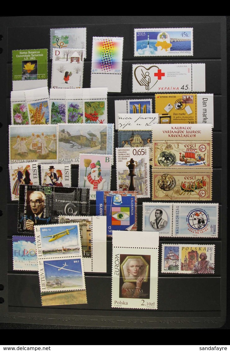 NEW ISSUES NEVER HINGED MINT ACCUMULATION Fine & Attractive Lot Of Stamps Issued In 2003 From With Many Eastern European - Sonstige & Ohne Zuordnung