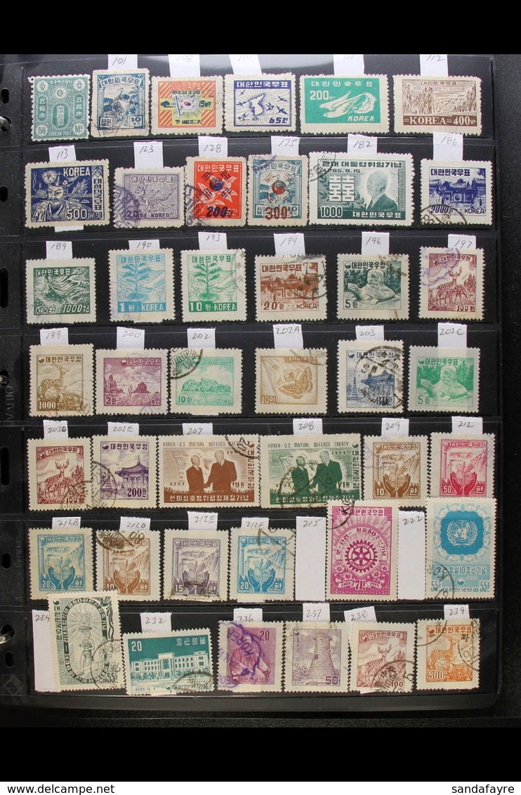 SOUTH AND NORTH KOREA 1949-86 All Different Chiefly Fine Used Collection With South Korea Issues From 1949 Onwards And N - Andere & Zonder Classificatie